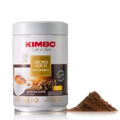 Kimbo Il Caffe Di Napoli Aroma Gold 100% Arabica Ground 250g - Tin -Coffee Machine Shop AromaGold250gGroundCan Main