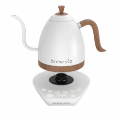 Brewista Artisan Electric Gooseneck Kettle - Pearl White -Coffee Machine Shop ArtisanKettlePearlonwhiteOffStand