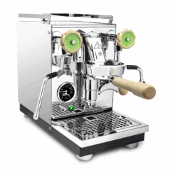 Profitec Pro 400 Espresso Machine With Tiger Maple -Coffee Machine Shop Chrome Maple Green