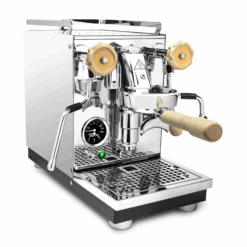 Profitec Pro 400 Espresso Machine With Tiger Maple -Coffee Machine Shop Chrome Maple Orange