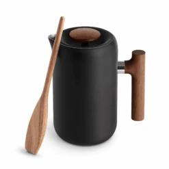 Fellow Clara French Press - Walnut -Coffee Machine Shop Clara FrenchPress Walnut AgitationStick