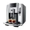 JURA E8 Espresso Machine - Chrome (NAA) -Coffee Machine Shop E8 Chrome NAA rightprofile 2xespesso square