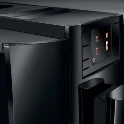 JURA E8 Espresso Machine - Piano Black (NAA) -Coffee Machine Shop E8 Piano Black NAA design closeup square
