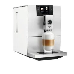 JURA ENA 8 Espresso Machine - White -Coffee Machine Shop ENA 8 Nordic White angle latte macchiato