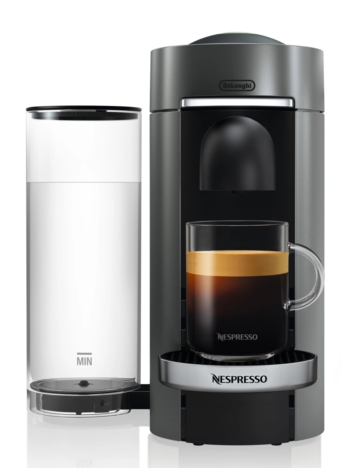 Nespresso Vertuo Plus Deluxe Espresso Machine By DeLonghi With Aeroccino - Titan 5 Nespresso Vertuo Plus Deluxe Espresso Machine By DeLonghi With Aeroccino - Titan - Image 3