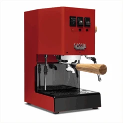 Gaggia Classic Evo Pro Espresso Machine In Cherry Red With Olive Wood 12 Gaggia Classic Evo Pro Espresso Machine In Cherry Red With Olive Wood -Coffee Machine Shop GACLASSICEVOPROREDOW Red Olive Single EVO 1153