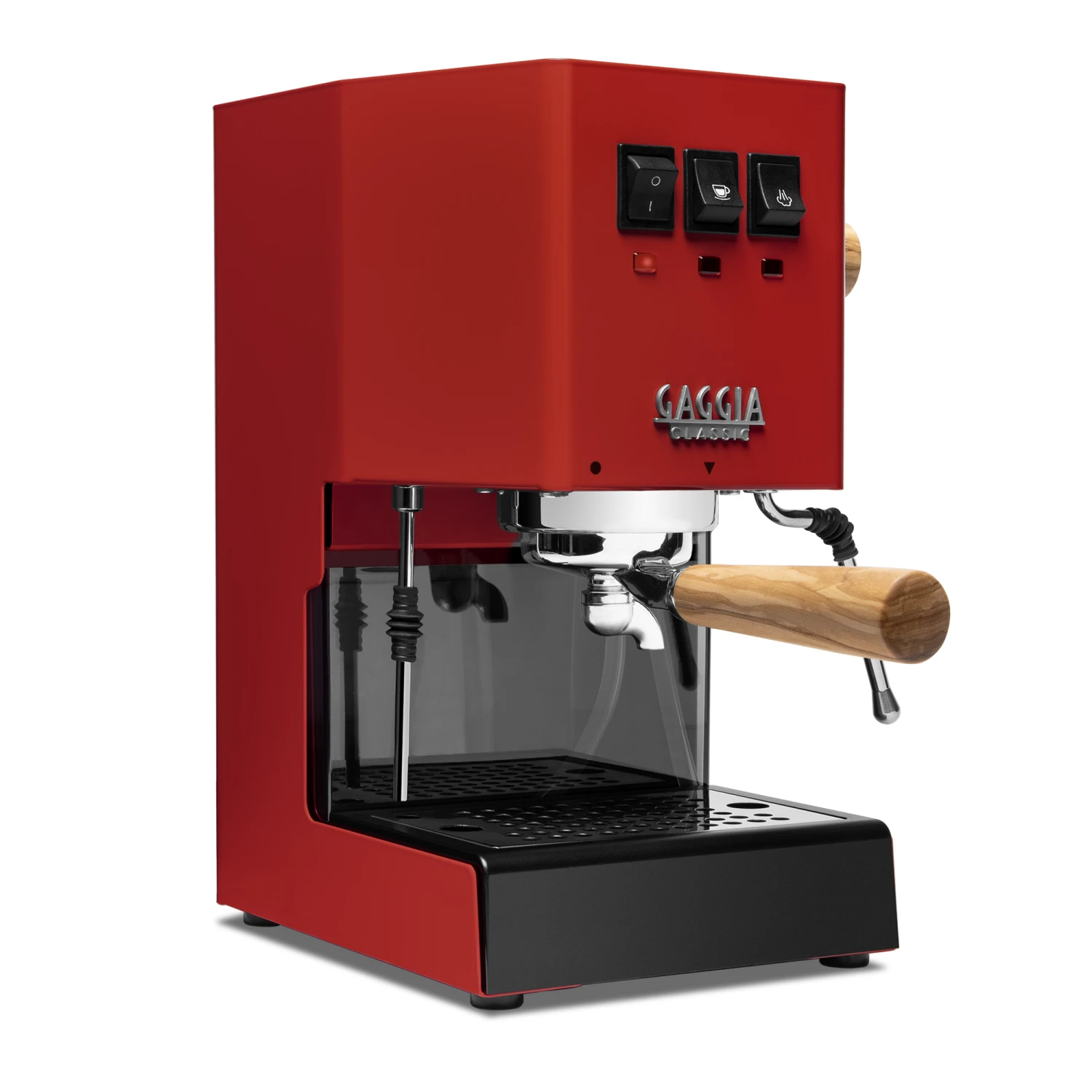 Gaggia Classic Evo Pro Espresso Machine In Cherry Red With Olive Wood 5 Gaggia Classic Evo Pro Espresso Machine In Cherry Red With Olive Wood - Image 3
