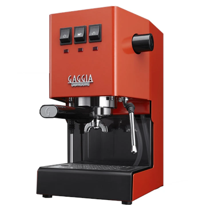 Gaggia Classic Pro Espresso Machine In Lobster Red 3 Gaggia Classic Pro Espresso Machine In Lobster Red