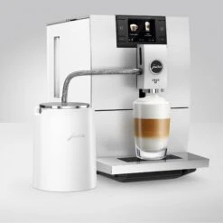 JURA Glacette Milk Cooling Sleeve - White -Coffee Machine Shop Glacette White ENA 8 NW angle infinity