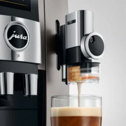 JURA J8 Super-Automatic Espresso Machine - Midnight Silver -Coffee Machine Shop J8 emo det MiSi SweetFoam PFFF en