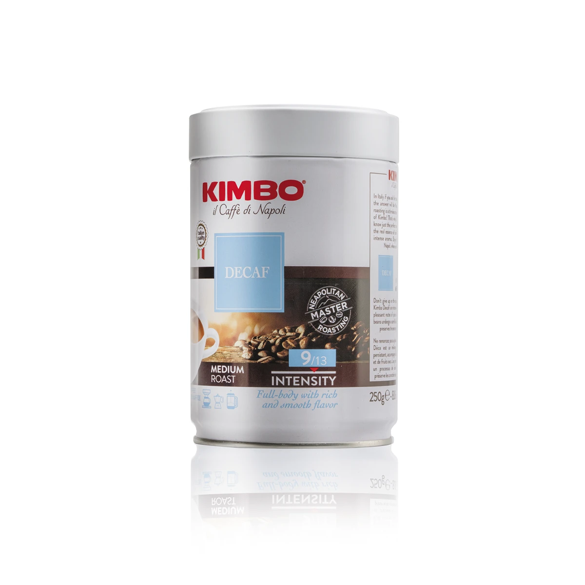 Kimbo Il Caffe Di Napoli Decaf Ground 250g - Tin 4 Kimbo Il Caffe Di Napoli Decaf Ground 250g - Tin - Image 2