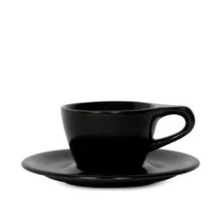NotNeutral Cappuccino Cup And Saucer - Matte Black