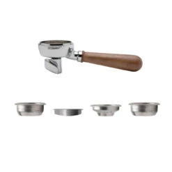 Lelit 58mm Double Spout Coffee Slide Portafilter - Walnut 7 Lelit 58mm Double Spout Coffee Slide Portafilter - Walnut -Coffee Machine Shop PDCPF15 DNA2