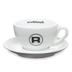 Rocket Espresso 6 Piece Cappuccino Cup And Saucer Set - White -Coffee Machine Shop RECAPCUP6PCWHT 0492