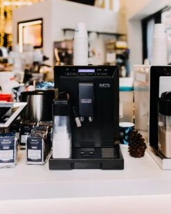 Refurbished DeLonghi Eletta Cappuccino In Black ECAM44660B -Coffee Machine Shop delonghi social lifestyle eletta black coffee n clothes event all rights jan 2099