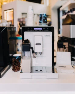 Refurbished DeLonghi Eletta Cappuccino In White ECAM44660W 16 Refurbished DeLonghi Eletta Cappuccino In White ECAM44660W -Coffee Machine Shop delonghi social lifestyle eletta white coffee n clothes event all rights jan 2099