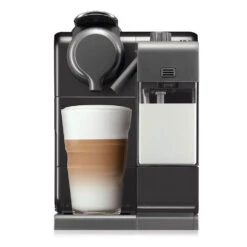 DeLonghi Nespresso Lattissima Touch Espresso Machine In Black 9 DeLonghi Nespresso Lattissima Touch Espresso Machine In Black -Coffee Machine Shop lattissimatouch 560b black front milk